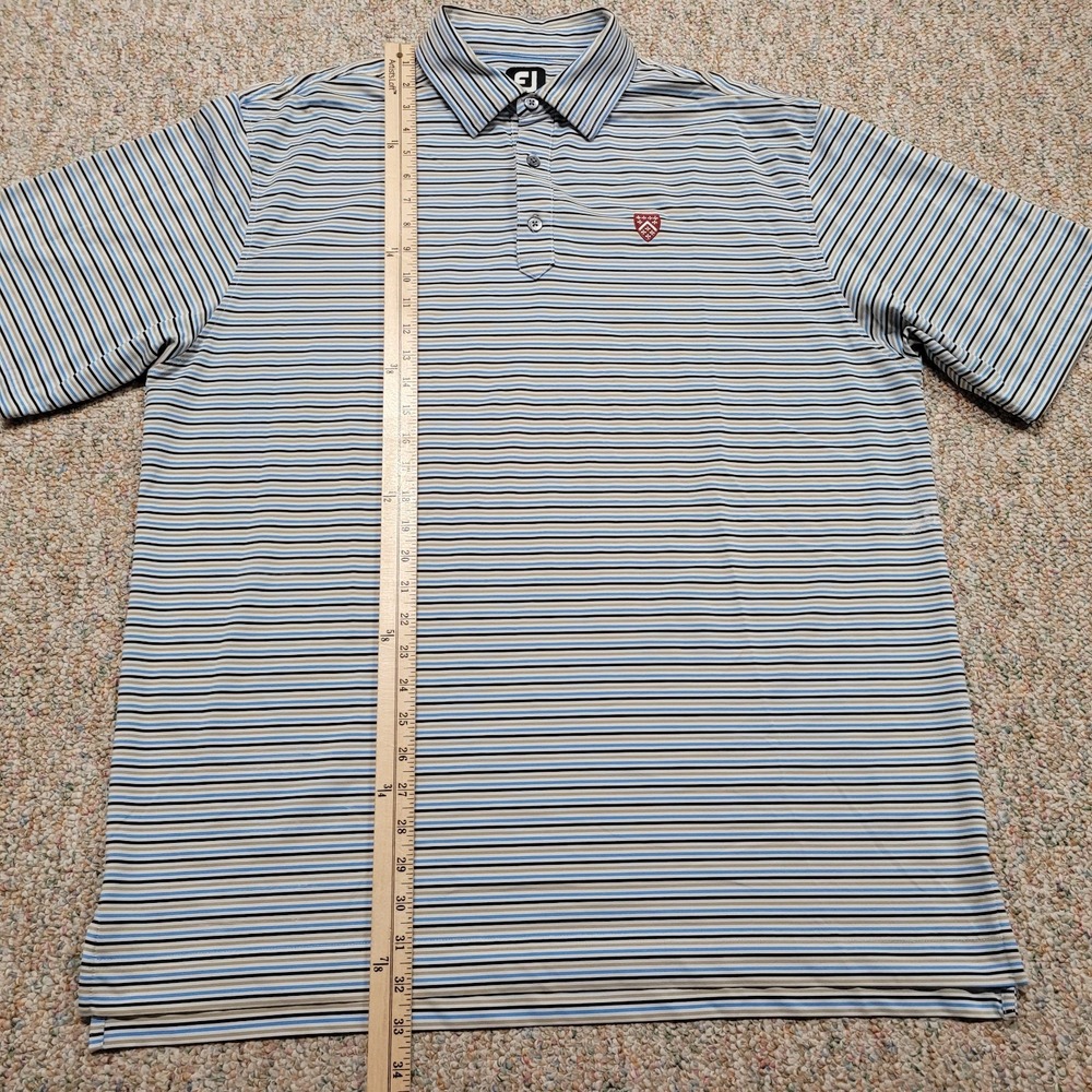 Footjoy Polo Shirt Mens XL Multi Color Striped Golf Performance Stretch Berkley - Picture 9 of 16